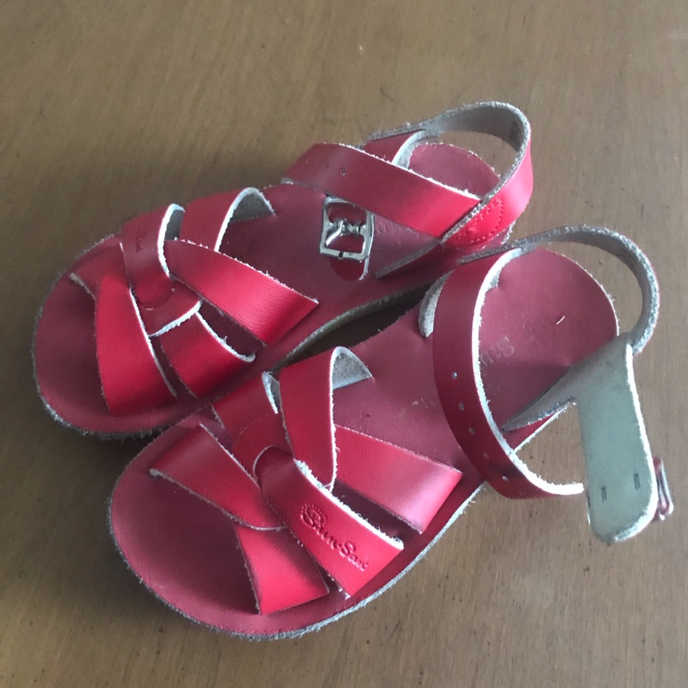 Very red toddler sandals!